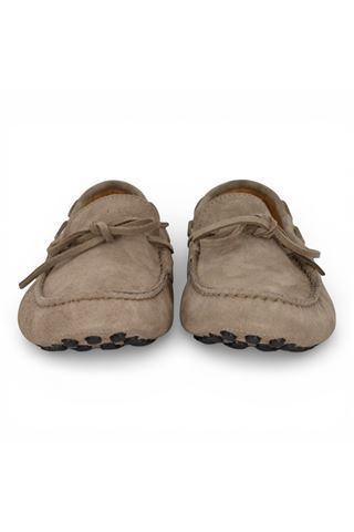 Mocassino uomo Antica Cuieria in camoscio colore beige. ANTICA CUOIERIA | 22057-BEIGE